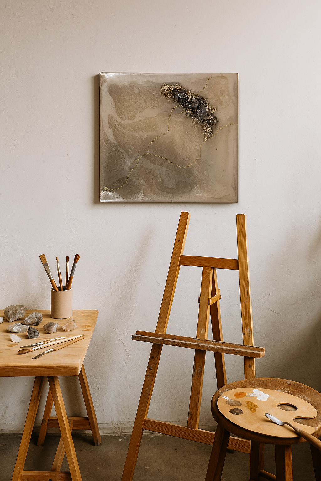 Original gemstone artwork for grounding and balance, handmade in the UK.